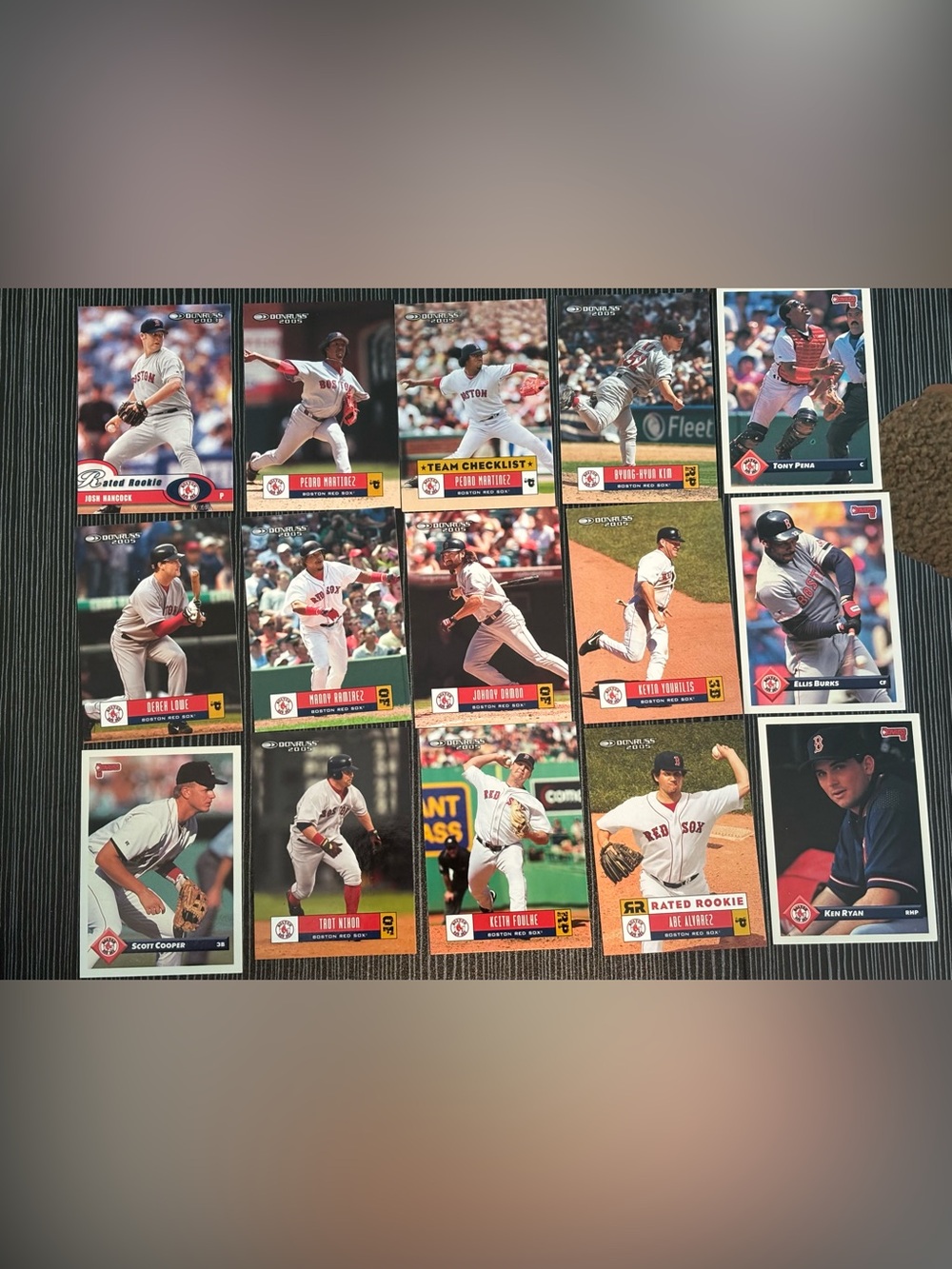 Boston Red Sox Card Lot Pedro Martinez Damon Youkilis Trot Nixon